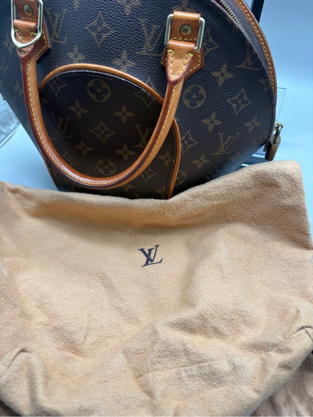 Louis Vuitton Ellipse PM Monogram Canvas Handbag USA Made Vintage - Picture 13 of 13